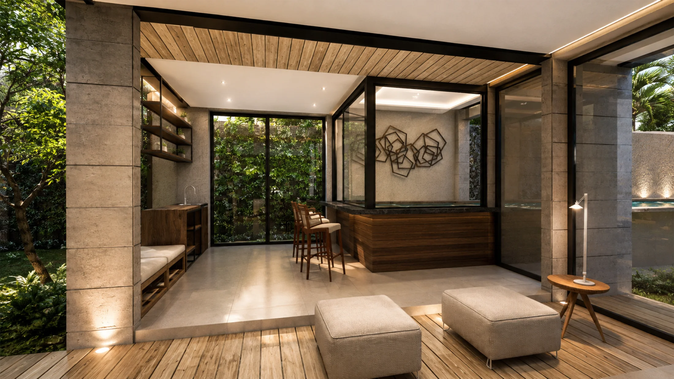 Estancia y conexión con jardín Predio 3095